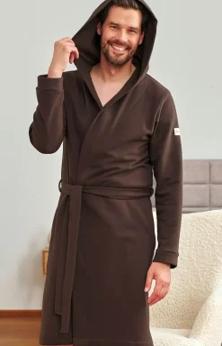 Doctor Nap szlafrok męski z kapturem SMW.7332.BROWNIE
