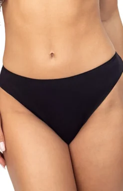 Donna figi damskie bawełniane z koronką czarne 247