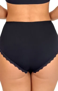 Donna figi damskie bawełniane pełne czarne 251