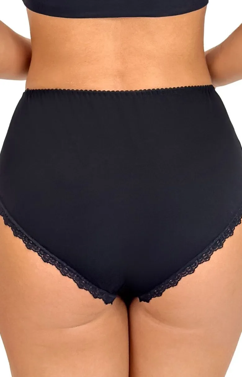 Donna figi damskie bawełniane pełne czarne 251