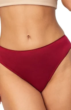 Damskie Donna Figi, Stringi, Panty|Figi Damskie - figi dakie z koronkowy tyłe bordowe 233