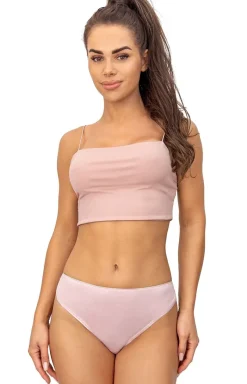 Damskie Donna Figi, Stringi, Panty|Figi Damskie - figi dakie z średni tane różowe 233