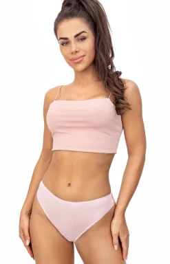 Damskie Donna Figi, Stringi, Panty|Figi Damskie - różowe figi dakie z koronką 216