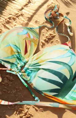 Damskie PURE SIN Stroje Kąpielowe Dwuczęściowe|Bikini Damskie - Dół troju kąpieowego w tropikany wzór UER IN