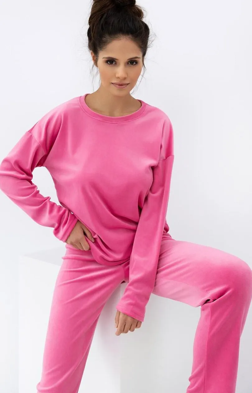Damskie SENSIS Piżamy Bawełniane|Bielizna Homewear - Długa piżama damska Charlie