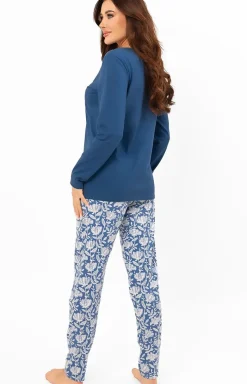 Damskie Italian Fashion Ciepłe Piżamy|Piżamy Damskie - Długa piżama damka jean Boma