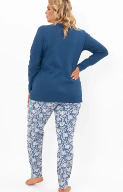 Damskie Italian Fashion Ciepłe Piżamy|Piżamy Damskie - Długa piżama damka jean Boma