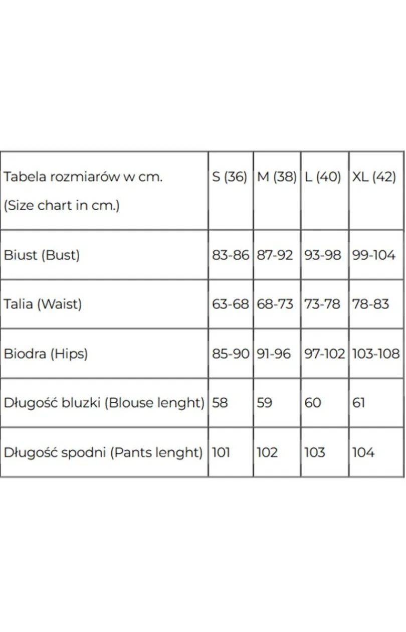 Damskie Momenti per me Bielizna Plus Size|Ciepłe Piżamy - Długa piżaa daska argarita