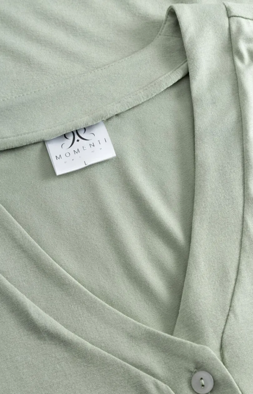 Damskie Momenti per me Bielizna Homewear|Piżamy Damskie - Długa piżaa daka rozpinana Pure Harony