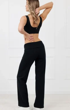 Damskie Italian Fashion Legginsy Damskie|Bielizna Homewear - Długie podnie dakie czarne Inga