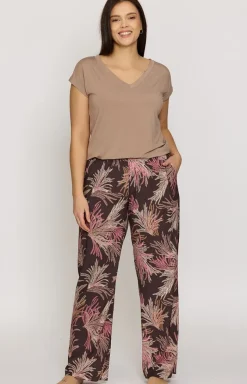 Damskie Mefemi Bielizna Homewear|Piżamy Damskie - Długie podnie piżaowe dakie ix&atch ia PDX1