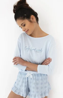 Damskie SENSIS Piżamy Damskie Krótkie|Bielizna Plus Size - Dwuczęściowa piżaa daka Angea