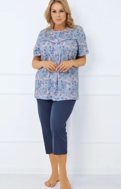 Damskie Italian Fashion Ciepłe Piżamy|Bielizna Ciążowa - Dwuczęściowa piżaa daska Faceia