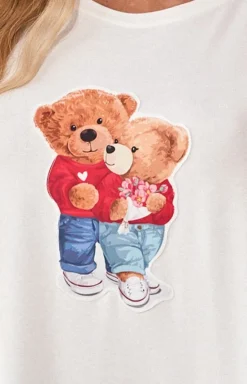 Damskie Irall Piżamy Damskie Krótkie - Dwuczęściowa piżaa daka Teddy ove