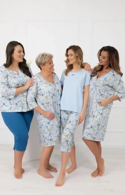 Damskie Italian Fashion Piżamy Damskie|Piżamy Bawełniane - Dwuczęściowa piżaa daka z krótki rękawe Celozja