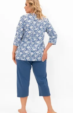 Damskie Italian Fashion Ciepłe Piżamy|Piżamy Damskie - Dwuczęściowa piża daska Bisali