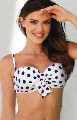 Damskie Etna Stroje Kąpielowe Dwuczęściowe|Bielizna Plus Size - Dwuczęściowy strój kąpielowy w groszki Aruba-23/W P24