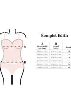 Edith komplet w kolorze granatowym