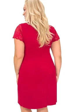 Elegancka koszulka nocna z koronką plus size Sonia