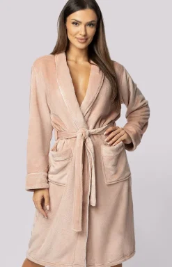 Envie jasnoróżowy szlafrok damski Comfy