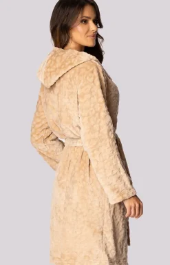 Envie szlafrok damski z kapturem Leopard
