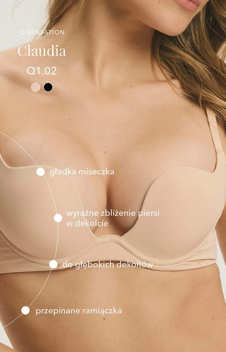 Esotiq biustonosz push-up beżowy Q1.02 Claudia 43304-08X