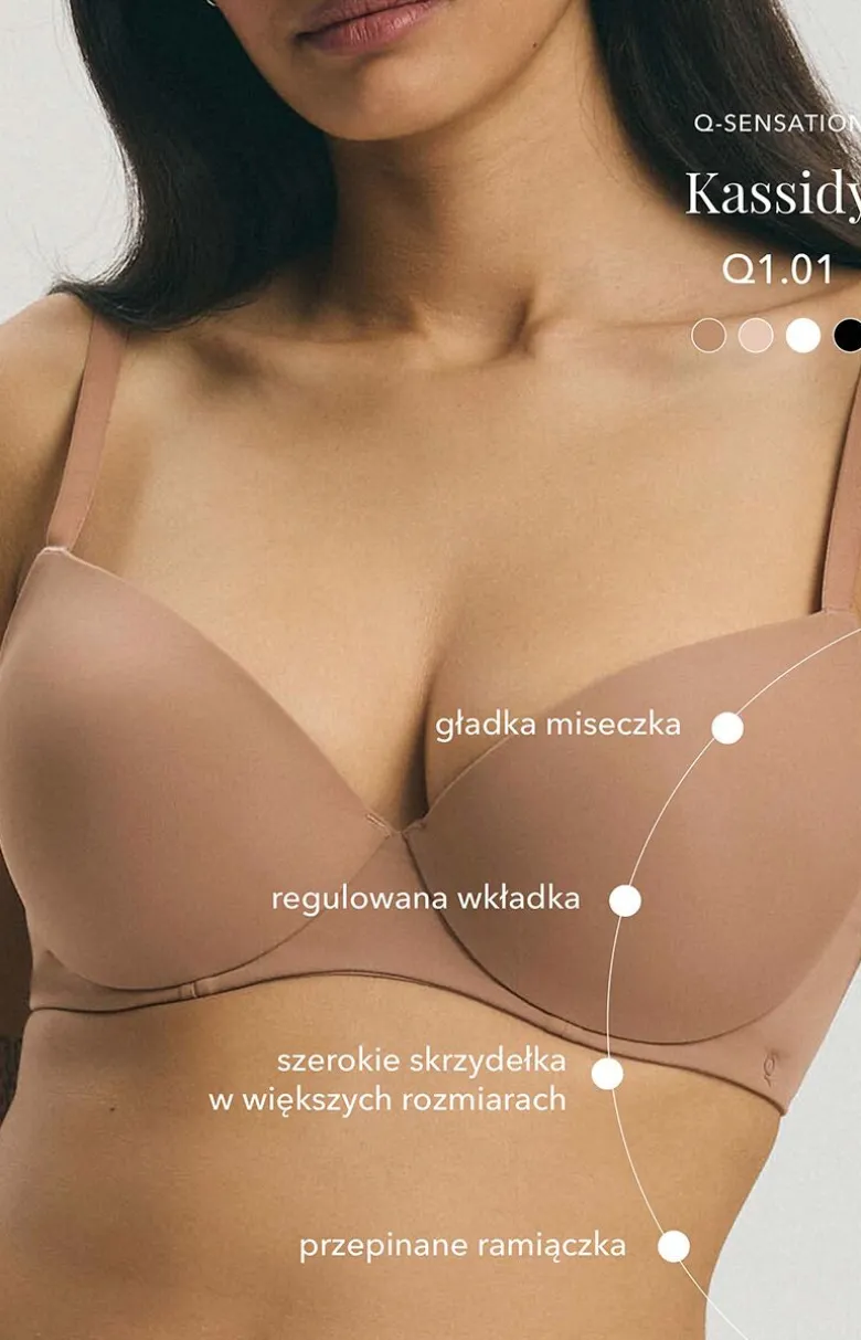 Esotiq Biustonosze Push-Up|Wszystkie Biustonosze... - biustonosz push-up Q1.01 Kassidy 43299-08X