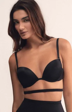 Esotiq Biustonosze Push-Up|Biustonosz Z Pasków - biustonosz push-up z odpinanymi ramiączkami Silky 43939-99X