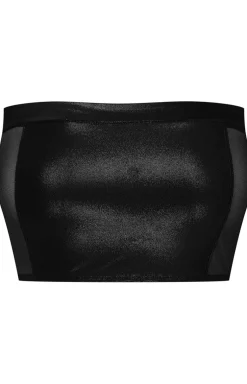 Esotiq czarny top biustonoszowy Wet 44349-99X