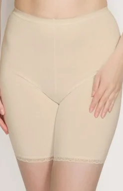 Damskie Mitex Majtki Z Nogawkami|Panty Damskie - Figi dakie beżowe z nogawką oa