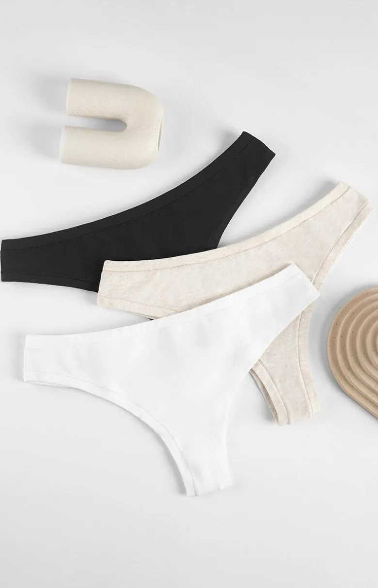 Figi damskie brazyliany ecru Natural Cotton 1447