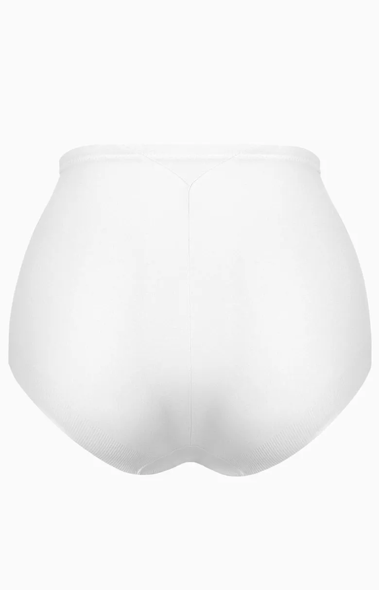 Figi damskie modelujące białe z wysokim stanem Sibilla Microshape