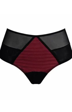 Figi damskie rubinowo-czarne Allure