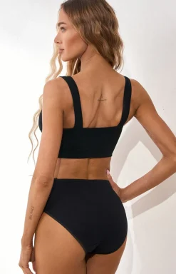 Damskie Róża Majtki Z Wysokim Stanem|Bielizna Plus Size - Figi dakie wyokie czarne Pure Proie Nr 23