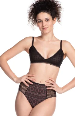 Figi damskie wysokie z koronką 2-pack L-1476MD