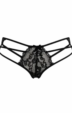 Damskie PURE SIN Figi, Stringi, Panty|Brazyliany Damskie - Figi damskie z koronką czarne Pure Allure