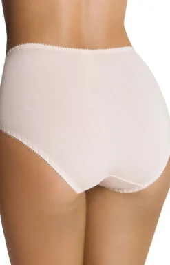 Damskie EMILI Majtki Z Wysokim Stanem|Bielizna Plus Size - Figi daskie z koronkowy przode beżowe Nora