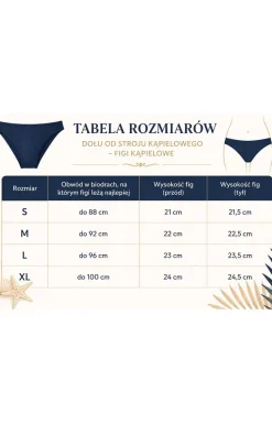 Damskie Marko Stroje Kąpielowe Dwuczęściowe|Dół Od Stroju Kąpielowego - Figi kąpielowe damkie zafirowe Aurora M-01/10