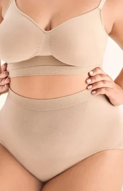 Figi modelujące z szeroką gumką naturalne Shapewear S1211