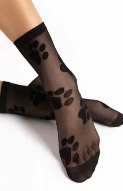 Fiore cienkie skarpetki damskie czarne PAWPAW 20 DEN