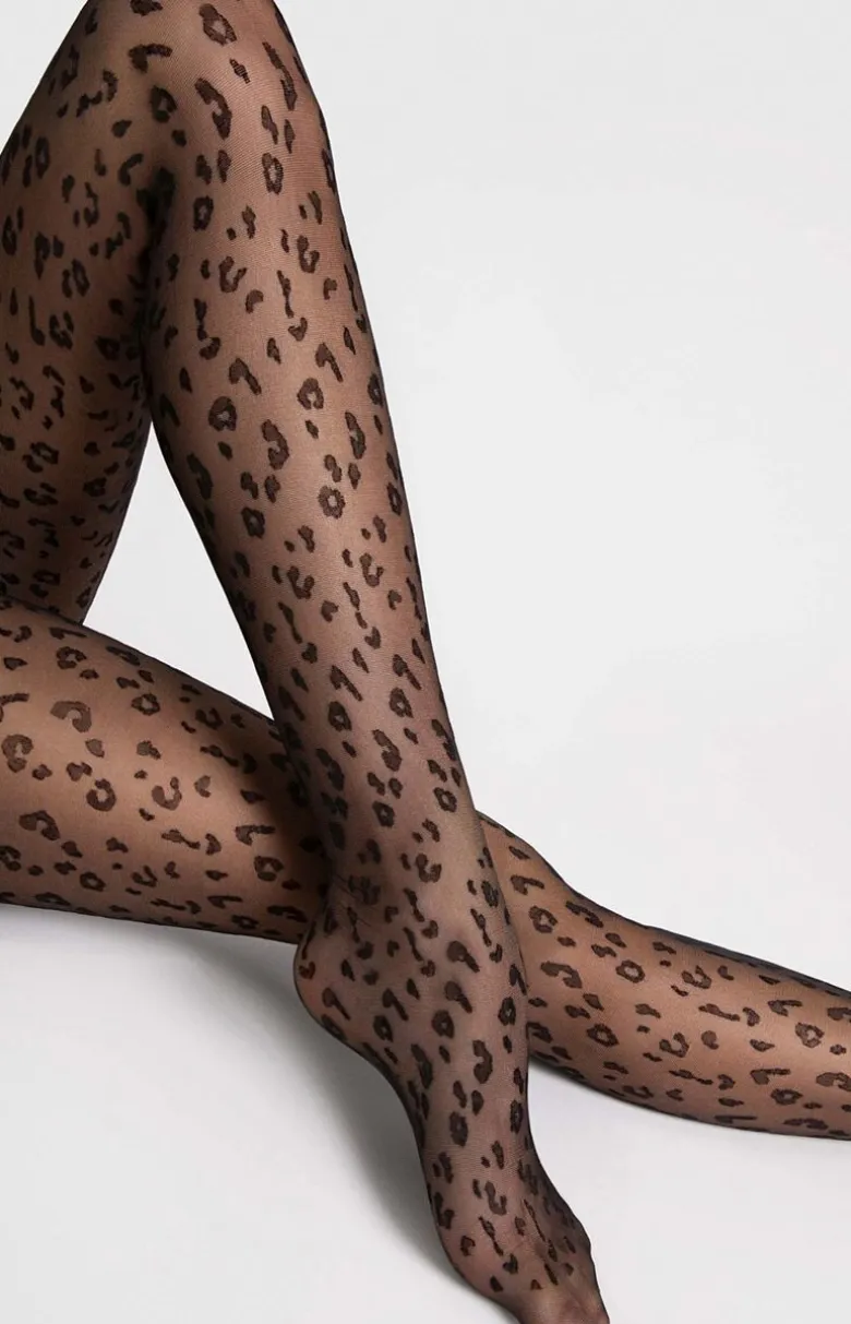Fiore rajstopy damskie w wzór leoparda JUNGLE 20 DEN