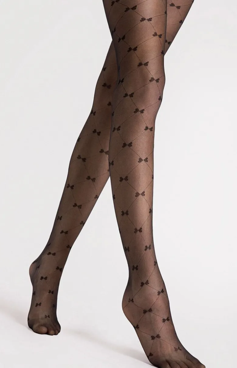 Fiore rajstopy damskie z motywem kokardek RIBBON 20 DEN