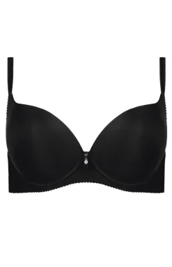 Gładki czarny biustonosz push-up Carla B5