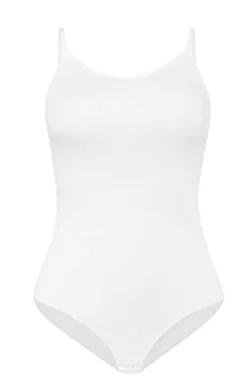 Gładkie białe body damskie Classico 2402