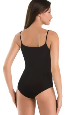 Teyli Body|Body - Gładkie czarne body dakie Caico 2402