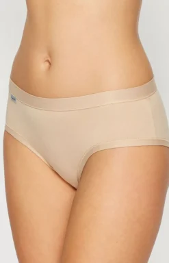 Damskie Miss Fabio Figi, Stringi, Panty|Figi Bawełniane - Gładkie figi dakie beżowe 50/9-90/18