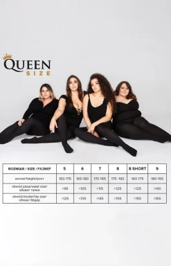 Mona Queen Size Rajstopy Klasyczne|Rajstopy Plus Size - Gładkie rajstopy damskie plus size Elisabeth 0 DEN 3D