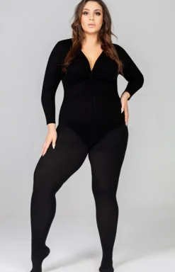 Mona Queen Size Rajstopy Klasyczne|Rajstopy Plus Size - Gładkie rajstopy damskie plus size Elisabeth 0 DEN 3D