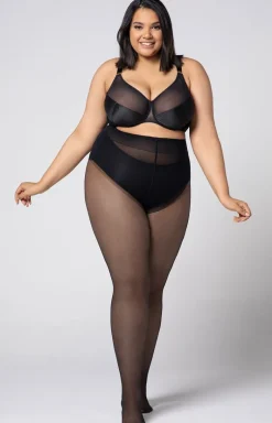 Gładkie rajstopy plus size damskie Hip-notic bikini 20 DEN