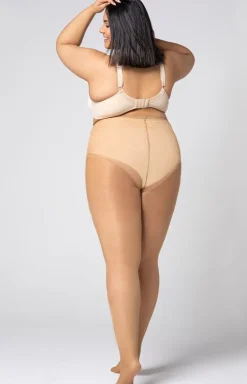 Gładkie rajstopy plus size damskie Hip-notic bikini 20 DEN